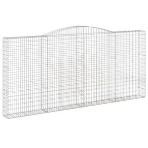 vidaXL &iacute;ves horganyzott vas gabion kos&aacute;r 400x30x180/200 cm