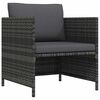 vidaXL sz&uuml;rke polyrattan kerti kanap&eacute; p&aacute;rn&aacute;kkal