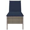 vidaXL szürke polyrattan napozóágy párnával 55x200x44 cm