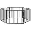 vidaXL Kutya Kapu 6 pcs Fekete 100 x 80 cm Horganyzott ac&eacute;l