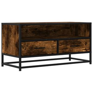 vidaXL f&uuml;st&ouml;s t&ouml;lgy sz&iacute;nű szerelt fa &eacute;s f&eacute;m TV-szekr&eacute;ny 80x34,5x40 cm
