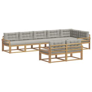 vidaXL K&uuml;lt&eacute;ri kanap&eacute; szett 6 pcs Feh&eacute;r &eacute;s Vil&aacute;gossz&uuml;rke Poli&eacute;szter