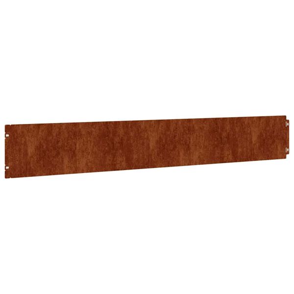 vidaXL 10 db rugalmas corten ac&eacute;l gyepszeg&eacute;ly 15 x 103 cm