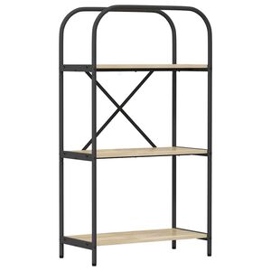 vidaXL K&ouml;nyvespolc 3 szintes 60 x 30 x 109 cm Szerelt fa Sonoma t&ouml;lgy