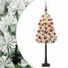 vidaXL Mű zsan&eacute;ros kar&aacute;csonyfa g&ouml;mb&ouml;kkel 120 cm 150 LED Meleg feh&eacute;r