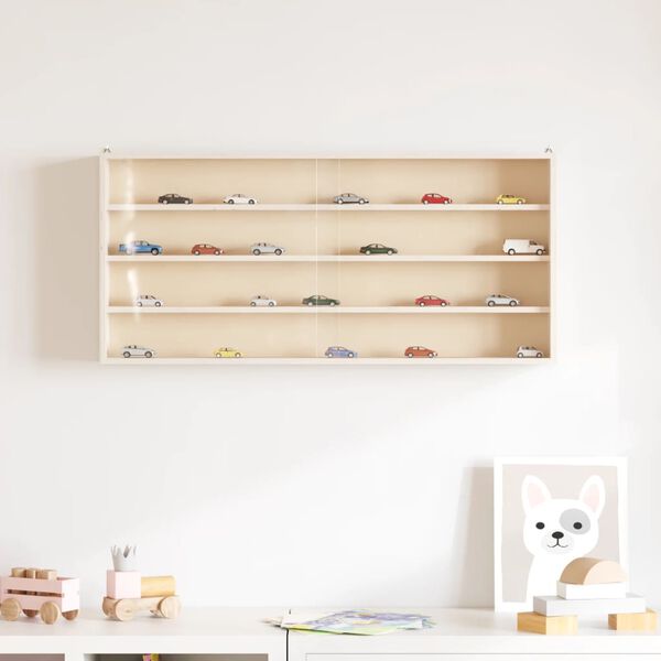 vidaXL fa gyűjtői vitrin ajtókkal 80x8,5x37 cm