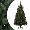 vidaXL Mű zsan&eacute;ros kar&aacute;csonyfa g&ouml;mb&ouml;kkel 150 cm 150 LED Meleg feh&eacute;r