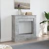 vidaXL betonszürke szerelt fa kandallóburkolat 90 x 30 x 90 cm