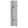 vidaXL betonsz&uuml;rke szerelt fa magasszekr&eacute;ny 34,5x34x180 cm