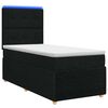 vidaXL LED Boxspring &Aacute;gy Mattal fejt&aacute;ml&aacute;val Fekete 90 x 200 cm Sz&ouml;vet