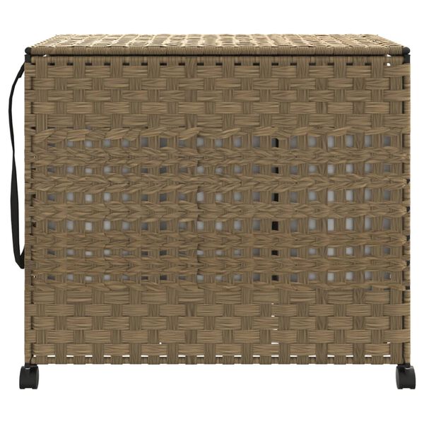 vidaXL rattan szennyeskos&aacute;r kerekekkel 66x35x60 cm