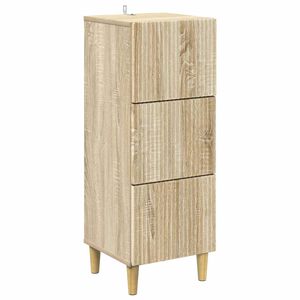 vidaXL Fi&oacute;kos szekr&eacute;ny Sonoma T&ouml;lgy 33 x 34,5 x 90 cm Szerelt Fa