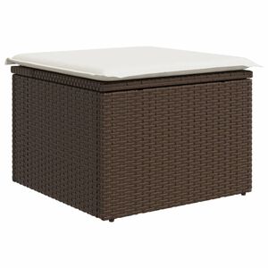 vidaXL barna polyrattan kerti szék párnával 55 x 55 x 37 cm