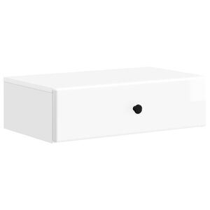 vidaXL Fali oldalt&aacute;bla Magasf&eacute;nyű Feh&eacute;r 59 x 34,5 x 17 cm Szerelt Fa