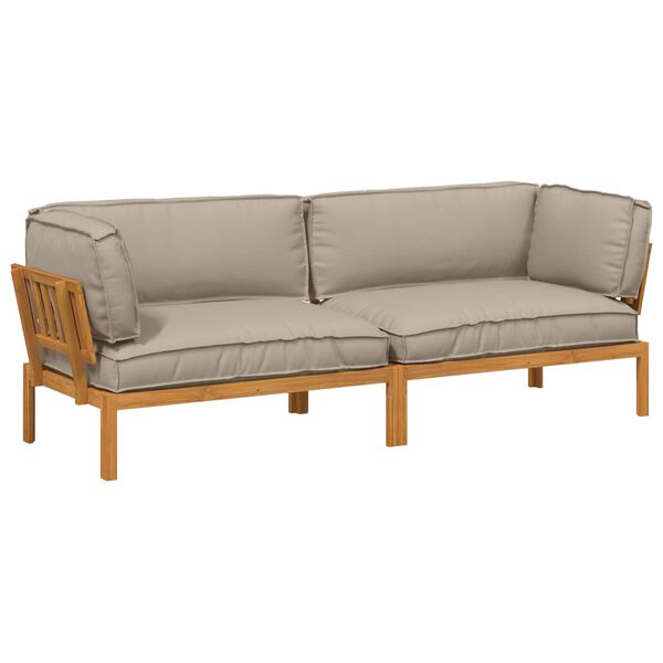 vidaXL Kanap&eacute; Szett p&aacute;rn&aacute;val Egysz&iacute;nű 2 pcs T&oacute;psz&iacute;nű T&ouml;m&ouml;r Ak&aacute;cfa