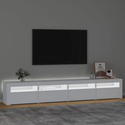 vidaXL fehér TV-szekrény LED-lámpákkal 240x35x40 cm