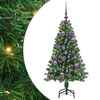 vidaXL Mű kar&aacute;csonyfa 150 LED-del Z&ouml;ld 120 cm PVC &eacute;s Ac&eacute;l &eacute;s Műanyag