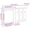 vidaXL Fali Kabáthorog polcokkal Füstölt tölgy 85 x 10 x 45 cm Faanyag