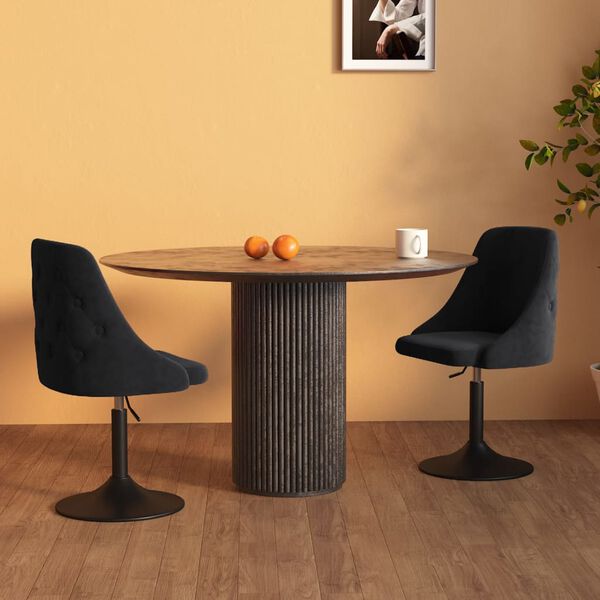 vidaXL 2 db fekete b&aacute;rsony &eacute;tkezősz&eacute;k