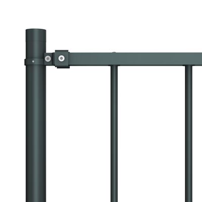 vidaXL antracitszürke porszórt acél kerítéspanel oszlopokkal 1,7x0,75