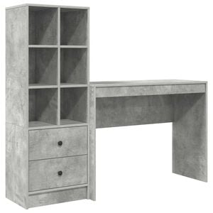 vidaXL Asztal Beton Sz&uuml;rke 145,5 x 40 x 127 cm 2 db