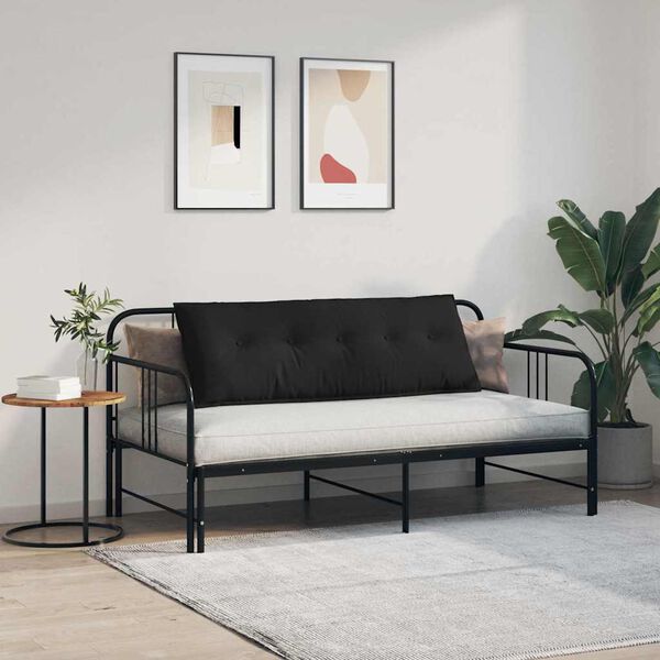 vidaXL H&aacute;tp&aacute;rna Fekete 140 x 50 cm Mikrosz&aacute;las Sz&ouml;vet