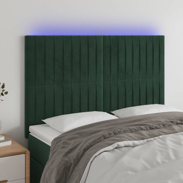 vidaXL s&ouml;t&eacute;tz&ouml;ld b&aacute;rsony LED-es fejt&aacute;mla 144x5x118/128 cm