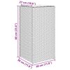 vidaXL 2 db fekete polyrattan kerti &uuml;ltetől&aacute;da 30x30x60 cm