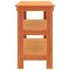 vidaXL Munkapad polcokkal Viaszbarna 110,5 x 50 x 80 cm T&ouml;m&ouml;r fenyőfa