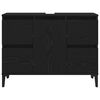 vidaXL F&uuml;rdőszobai mosd&oacute;szekr&eacute;ny Fekete t&ouml;lgy 80 x 33 x 60 cm Faanyag