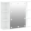 vidaXL feh&eacute;r t&uuml;kr&ouml;s szekr&eacute;ny LED-ekkel 70 x 16,5 x 60 cm