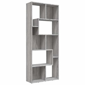 vidaXL sz&uuml;rke sonoma sz&iacute;nű szerelt fa k&ouml;nyvszekr&eacute;ny 67 x 24 x 161 cm