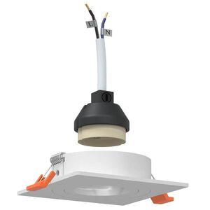 vidaXL Spotl&aacute;mpa 6 db Feh&eacute;r 9 x 9 x 2 cm Alum&iacute;nium