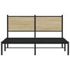 vidaXL sonoma tölgy színű fém ágykeret matrac nélkül 140 x 190 cm