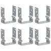 vidaXL 6 db ez&uuml;stsz&iacute;nű horganyzott ac&eacute;l ker&iacute;t&eacute;shorgony 12 x 6 x 15 cm