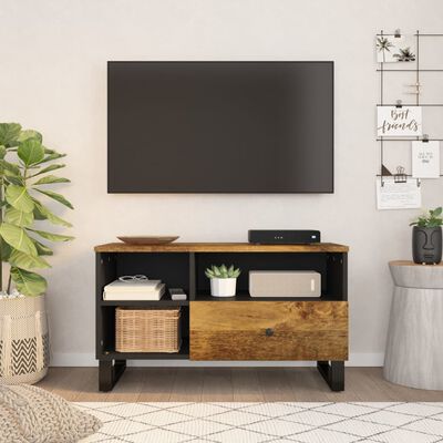 vidaXL tömör mangó- és szerelt fa TV-szekrény 80 x 33 x 46 cm
