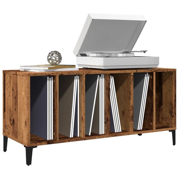 vidaXL antik fa sz&iacute;nű szerelt fa hanglemezszekr&eacute;ny 100 x 38 x 48 cm