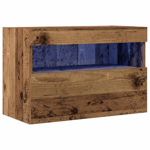 vidaXL TV Fali Szekr&eacute;ny LED-del R&eacute;gi fa 60 x 30 x 40 cm Faanyag