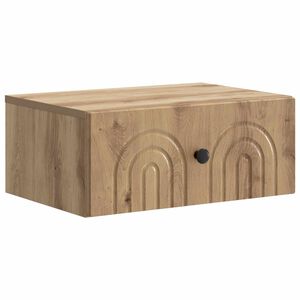 vidaXL Fali &eacute;jjeli szekr&eacute;ny fi&oacute;kkal K&eacute;zműves T&ouml;lgy 49 x 34,5 x 20 cm