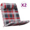 vidaXL Sz&eacute;kp&aacute;rn&aacute;k 2 pcs Piros Kock&aacute;s 58 x 77 x 4,5 cm Oxford Sz&ouml;vet