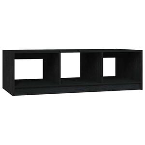vidaXL fekete t&ouml;m&ouml;r fenyőfa doh&aacute;nyz&oacute;asztal 110 x 50 x 34 cm