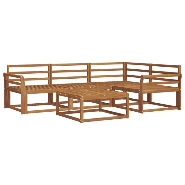 vidaXL K&uuml;lt&eacute;ri kanap&eacute; szett 5 pcs Term&eacute;szetes T&ouml;m&ouml;r Ak&aacute;cfa