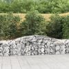 vidaXL 5 db &iacute;ves horganyzott vas gabion kos&aacute;r 400x50x60/80 cm