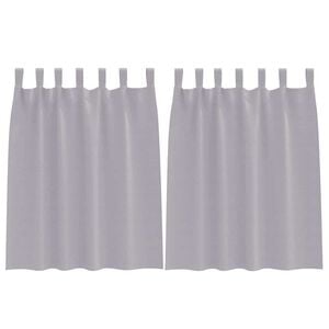 vidaXL Fekete F&uuml;gg&ouml;ny Gyűrűkkel 2 pcs F&eacute;m Sz&uuml;rke 140 x 140 cm
