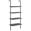 vidaXL 4 szintes fekete l&eacute;trapolc 64 x 35 x 152,5 cm