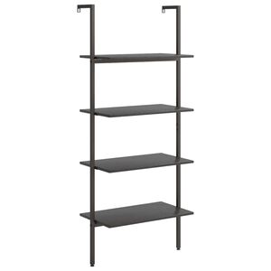 vidaXL 4 szintes fekete l&eacute;trapolc 64 x 35 x 152,5 cm
