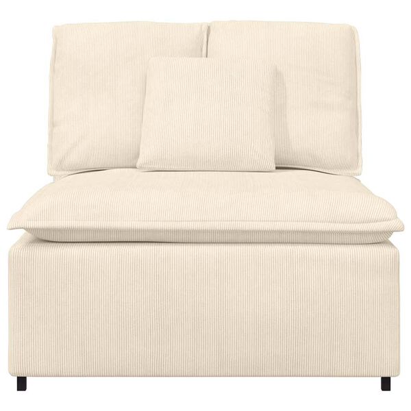 vidaXL kr&eacute;m modul&aacute;ris kanap&eacute; k&ouml;z&eacute;pső modul p&aacute;rn&aacute;kkal 100 cm