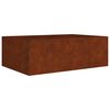 vidaXL corten ac&eacute;l kerti magas&aacute;gy&aacute;s 120x80x40 cm