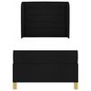 vidaXL Boxspring &aacute;gy matraccal S&ouml;t&eacute;tsz&uuml;rke 90x190 cm Sz&ouml;vet Fekete