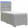 vidaXL LED Boxspring &Aacute;gy Mattal Vil&aacute;gossz&uuml;rke 100 x 200 cm Sz&ouml;vet